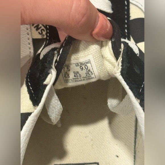 VANS OLD SKOOL STACKED (CHECKERBOARD) Black/ True White, M 7.5/W 9 - Picture 4 of 8